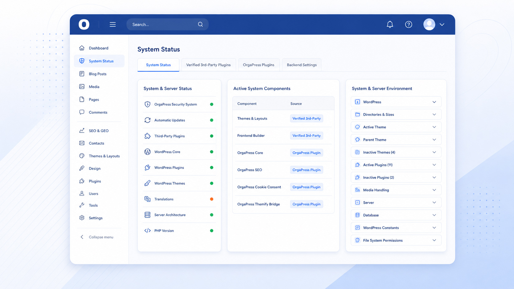 OrgaPress-Systemstatus-Übersicht-schematisiert